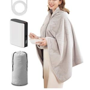 Zireot Heated Blanket Battery Operated, Cordless USB